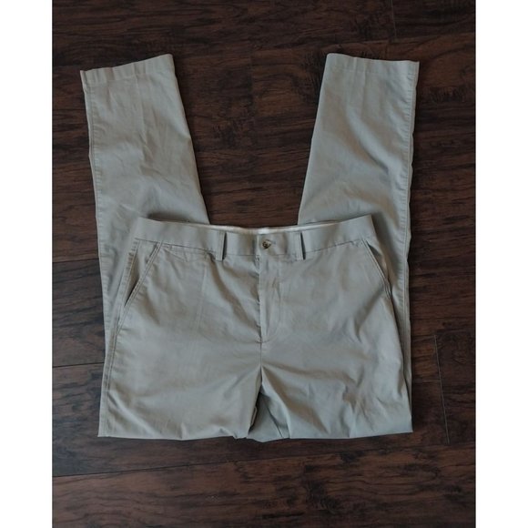 Tailorbyrd Collection Golf Casual Pants Tan Stretch Fabric Flat Front Mens 36x34 - Picture 1 of 8
